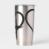 Kreuzherz-Symbol Thermobecher (Links)