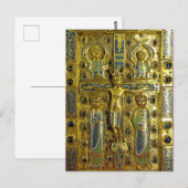 Kreuzigung Christi, Limoges, 13. Jahrhundert Postkarte (Vorne/Hinten)
