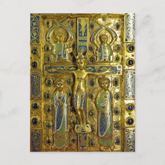 Kreuzigung Christi, Limoges, 13. Jahrhundert Postkarte (Vorderseite)