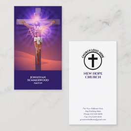 Kreuzigung Christlicher Pfarrer oder Evangelist Visitenkarte