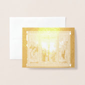 Kreuzigung der Renaissance durch den Christus-Gold Folienkarte (Vorderseite mit Umschlag)