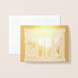 Kreuzigung der Renaissance durch den Christus-Gold Folienkarte