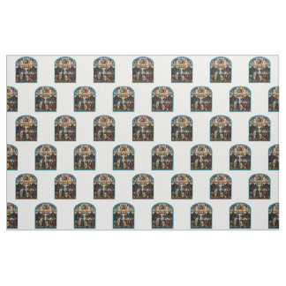 Kreuzigung des Jesus-Buntglas-Fensters Stoff
