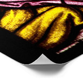 Kreuzigung Jesu - festgehaltenes Glasfenster Poster (Ecke)