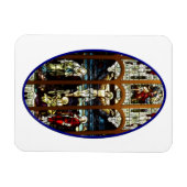 Kreuzigung mit einem gefärbten Glasfenster Jesu Magnet (Horizontal)