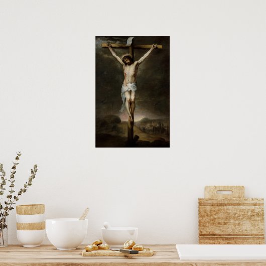 Kreuzigung mit Jesus Poster (Küche)