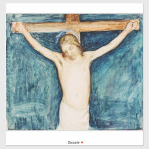 Kreuzigung vom Altarbild in der Kirche Aufkleber