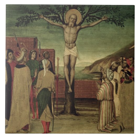 Kreuzigung von St Andrew Fliese (Vorderseite)