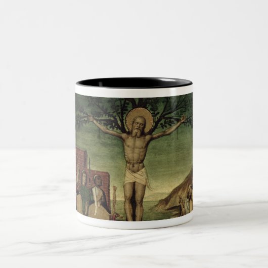 Kreuzigung von St Andrew Zweifarbige Tasse (Mittel)