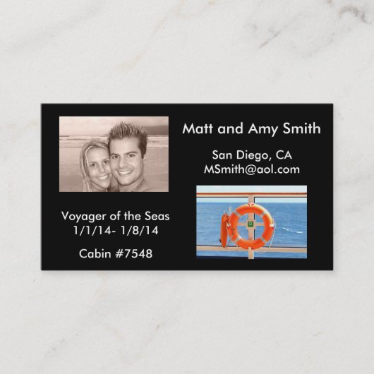 Kreuzkarte Visitenkarte (Vorderseite)