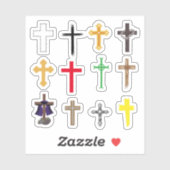 Kreuzkleber Aufkleber (Blatt)