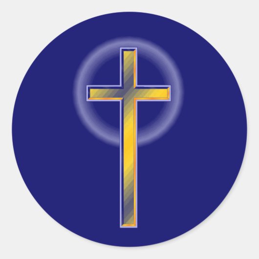 Kreuzkleber Runder Aufkleber (Vorderseite)