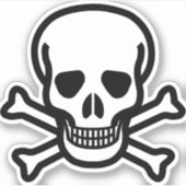 Kreuzknochen Aufkleber (Vorderseite)