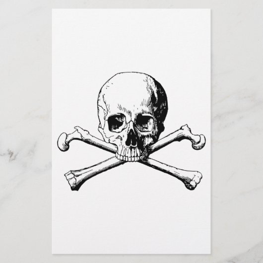 Kreuzknochen Briefpapier (Vorderseite)