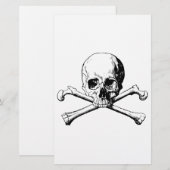 Kreuzknochen Briefpapier (Vorne/Hinten)