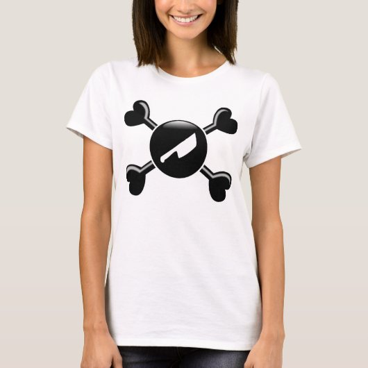Kreuzknochen Fleisch schneiden T-Shirt (Vorderseite)