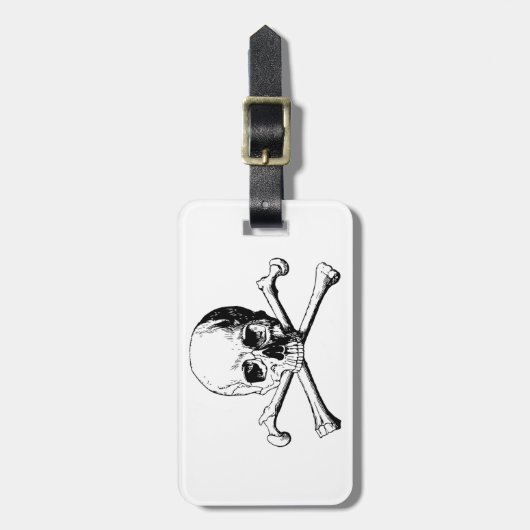 Kreuzknochen Gepäckanhänger (Vorderseite vertikal)