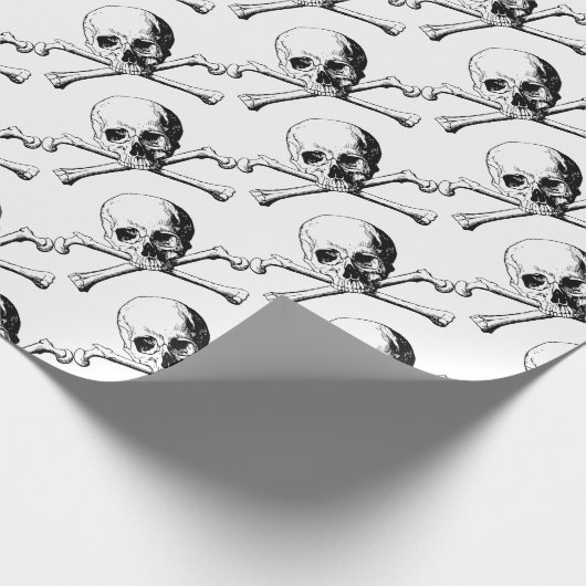Kreuzknochen Geschenkpapier (Ecke)
