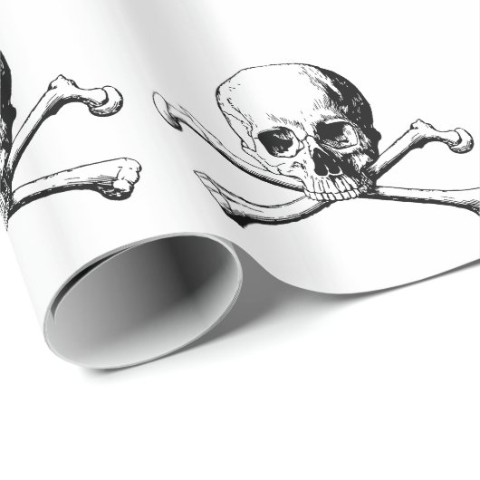 Kreuzknochen Geschenkpapier (Rolleneckpunkt)