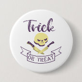 Kreuzknochen Halloween Band T Button (Vorderseite)