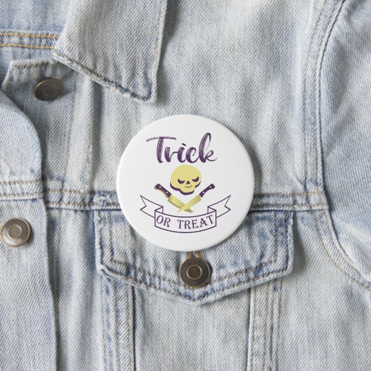Kreuzknochen Halloween Band T Button (Beispiel)