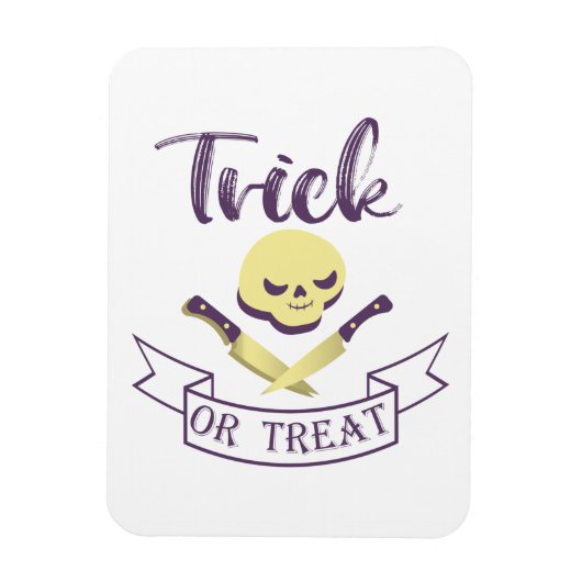Kreuzknochen Halloween Band T Magnet (Vertikal)