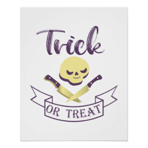 Kreuzknochen Halloween Band T Poster