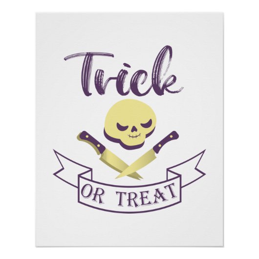 Kreuzknochen Halloween Band T Poster (Vorderseite)