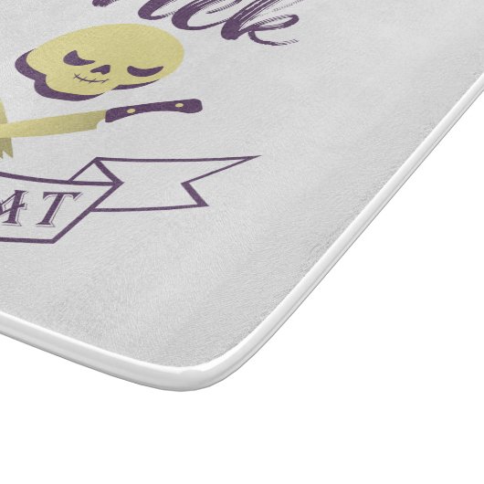 Kreuzknochen Halloween Band T Schneidebrett (Ecke)