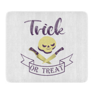 Kreuzknochen Halloween Band T Schneidebrett