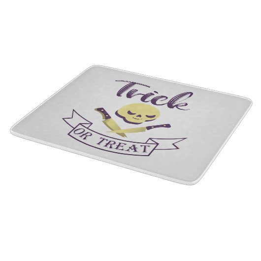 Kreuzknochen Halloween Band T Schneidebrett (Ecke)