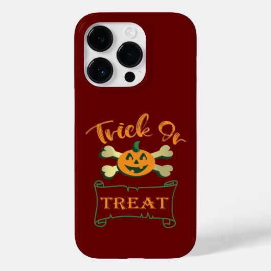 Kreuzknochen Halloween-Kürbis zu Trick oder zu Gas Case-Mate iPhone Hülle (Rückseite)