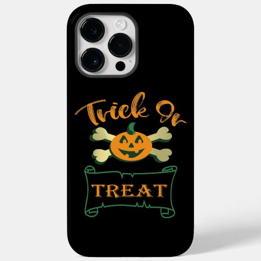 Kreuzknochen Halloween-Kürbis zu Trick oder zu Gas Case-Mate iPhone Hülle (Rückseite)