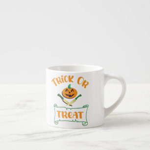 Kreuzknochen Halloween-Kürbis zu Trick oder zu Gas Espressotasse