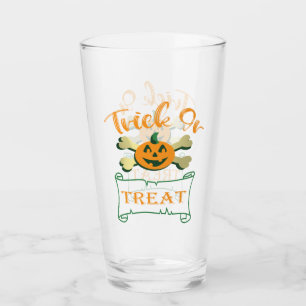 Kreuzknochen Halloween-Kürbis zu Trick oder zu Gas Glas