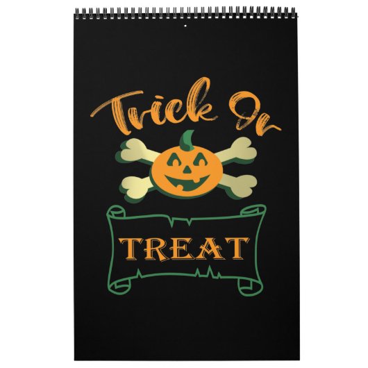 Kreuzknochen Halloween-Kürbis zu Trick oder zu Gas Kalender (Titelbild)