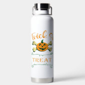 Kreuzknochen Halloween-Kürbis zu Trick oder zu Gas Trinkflasche (Rückseite)