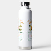 Kreuzknochen Halloween-Kürbis zu Trick oder zu Gas Trinkflasche (links)