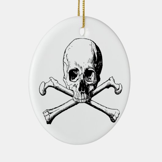 Kreuzknochen Keramikornament (Rechts)