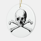 Kreuzknochen Keramikornament (Links)