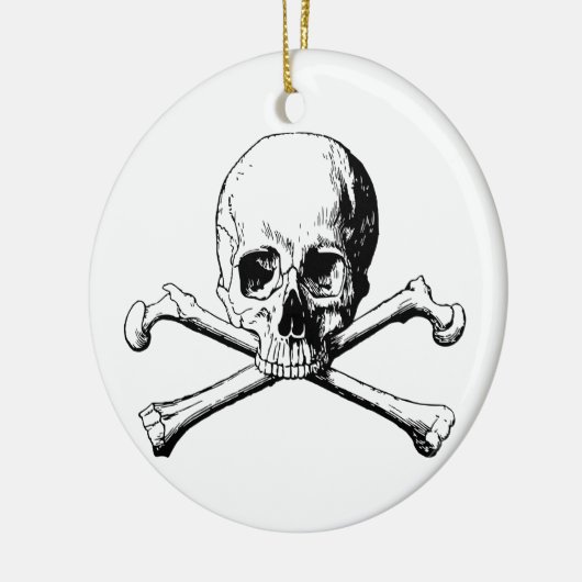 Kreuzknochen Keramikornament (Links)