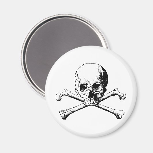 Kreuzknochen Magnet (Vorderseite/Rückseite)