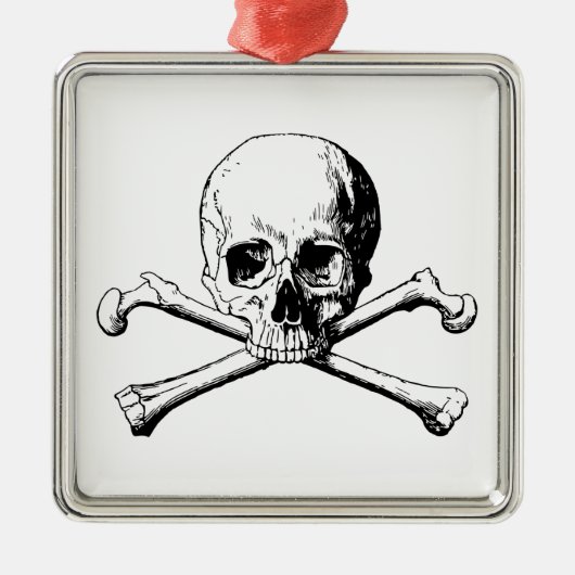 Kreuzknochen Ornament Aus Metall (Vorne)