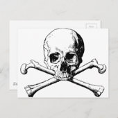Kreuzknochen Postkarte (Vorne/Hinten)