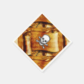 Kreuzknochen Schätze Seekarte Serviette (Ecke)