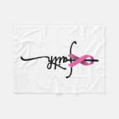 Kreuzkriegsüberlebung rosa Ribbon Brustkrebs Fleecedecke (Vorderseite (Horizontal))