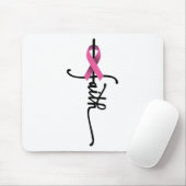 Kreuzkriegsüberlebung rosa Ribbon Brustkrebs Mousepad (Mit Mouse)