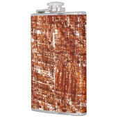 Kreuzlinien und rustikale Quadratzkerbe Flachmann (Links)