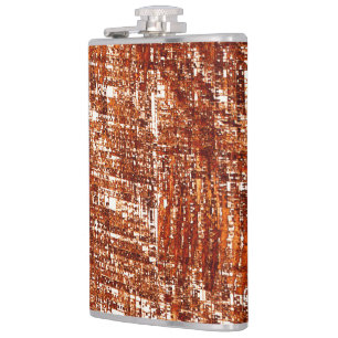 Kreuzlinien und rustikale Quadratzkerbe Flachmann