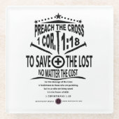 Kreuzmeldung Glasuntersetzer (Vorderseite)